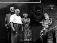 From left: grandfather Emil Montag, father František Fiala, mother Aloisie Fialová, husband of aunt Vali, grandfather Emil's second wife with grandson in 1967