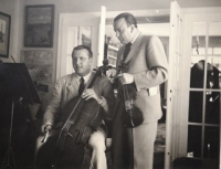 Gustav Schmaus and Bedřich Macenauer in Bechyně in 1940