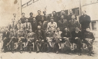 School photo from high school (Erich in the middle above) 1942