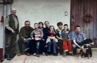 The family, 2001; Jaroslav Pančocha is far left