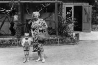 Witness with grandmother in Liberec zoo, ca. 1961