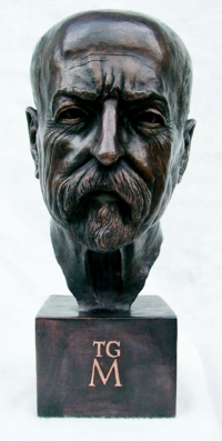 Bust of TGM created by the witness and donated to the town of Česká Lípa in the 1990s