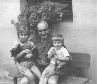 Milan Vybíral with daughters Pavla and Jana