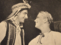 Miloš Willig in the production of Janošík (J. Mahen), S. K. Neumann Theatre, 1951
