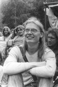 Petr Novák at the Chvaletice festival in 1987