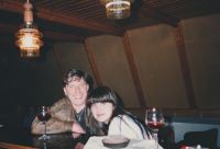 With his wife Adéla, 90s