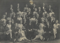 František's father (fourth from the left in the second row from the top) in dancing