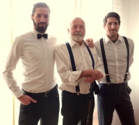 Grandsons Kryštof and Tobiáš with Vladimír Navrátil