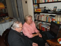 Alena Mikešová with Monsignor Karel Fořt, Christmas, 2007