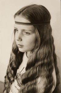 Daughter Lucie Navrátilová in her childhood