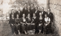 Parents of the witnessin Koňákov at the girls' club (far left), 1936