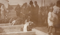 Post-war funeral of the victims of Životice tragedy