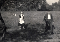 Jan Prokop with his sister Anna, witness's mother