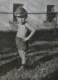 Karel Duben as a small fireman