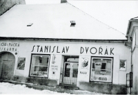 Stanislav Dvořák's shop in the square in Boskovice