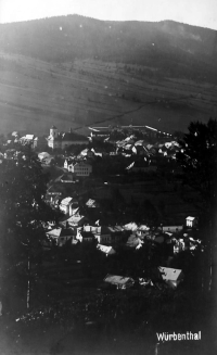 Vrbno pod Pradědem in a period photo, first half of the 20th century