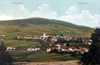 Vrbno pod Pradědem in a period postcard, first half of the 20th century