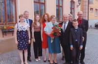 With the family at the golden wedding