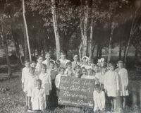 Czech school in Cerro Azul with teacher Josef Florian, Argentina, 1940s