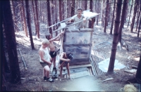 Marek Čmelík during the construction of the bunker