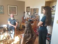 Moment from the filming of an interview with Marek Čmelík, April 2024