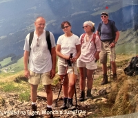 Jaroslav Škaloud (marked with an asterisk) with friends in the mountains, 2010
