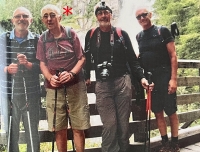 Jaroslav Škaloud (marked with an asterisk) with friends in Austria, 2014