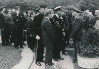 František Fajtl meeting with King Charles III (then Prince Charles) and his wife Princess Diana, May 1991