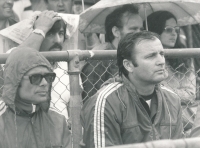 Jan Brumovsky as assistant coach alongside coach Jozef Vengloš, 1980