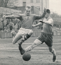 In the match against Slavoj Žižkov, photo by J. Kruliš