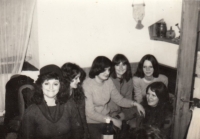 Ivana Šteflová with friends, Krašovice, 2nd half of the 70s