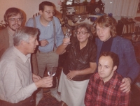 Martin Roubík (in blue shirt with suspenders), 1980s