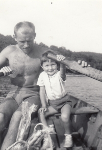 Irena Hirai with her father