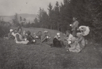 Workers having a snack, 1930s or 1940s