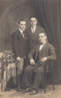 Witness's father František Nejedlý (seated), turn of the 1920s and 1930s