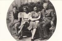 Family photo from the summer of 1939 in Kroměříž: son Miroslav (executed by the Nazis in 1942), daughter Zoe, Ms Irena, Colonel Ludvík Svoboda. Archive of the Military Historical Institute Prague