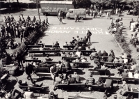 In front of the Czechoslovak Radio in Plzeň, August 1968