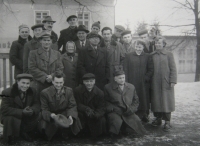 Group of surveyors in Liberec in 1955, Alexandr Skalický second from the left below