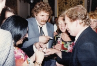 Opening of Radio Free Europe in the 1990s with President Václav Havel