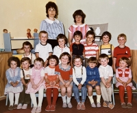 Anna Judová (top left) at work in the kindergarten, 1980s