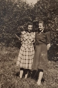 With Sister Pauline, 1950s