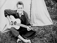 At a campsite, 1955