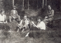 Uncle Gavlas with his wife Antonie and sons Zdeněk and Mirek, 1940s