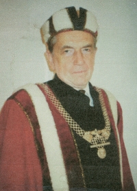 Husband Jiří Urbanec as Vice-Rector of the Silesian University in Opava, 2000