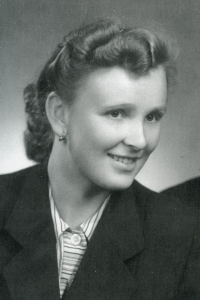 Cecílie Urbancová as a university student, Brno, 1954