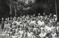 Children of the National School in Lichnov u Krnova on recreation at the Convalescent Home of the National Committee of the National Assembly in Místek, July 1953