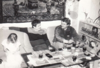 Sandra Dušejovská (daughter), Václav Malý and Petr Dušejovský (1990)