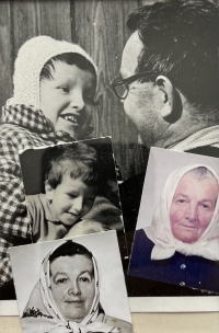 Father Josef Zemek with Evička, mother Anežka Zemková with Jaroslav