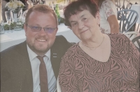 Marie Loucká with grandson Petr