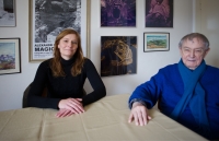 Alexandr Skalický and Kateřina Doubravská filming in the witness´s house in Náchod in 2025